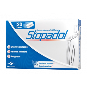 STOPADOL 500 MG ( PARACETAMOL ) 20 CAPLETS